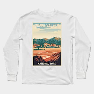 Death Valley National Park Vintage Travel  Poster Long Sleeve T-Shirt